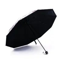 Зонт механический &laquo;Птицы с цветами&raquo;, эпонж, 4 сложения, 10 спиц, R=56/63 см, d=112 см, МИКС