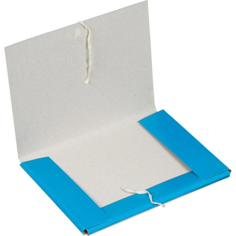 Папка с завязками 300г/м2 мелов, синяя