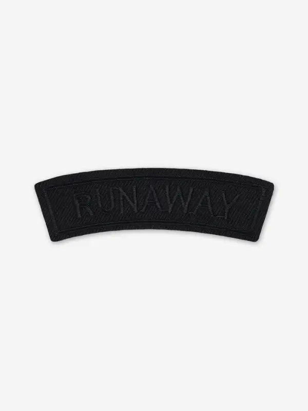 Термоаппликация Runaway, 8.3×2.5 см, чёрная Термоаппликация Runaway, 8.3×2.5 см, чёрная