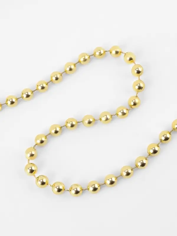 Бусы на нитях, 7.5 мм, 9&plusmn;1 м, цвет золотой