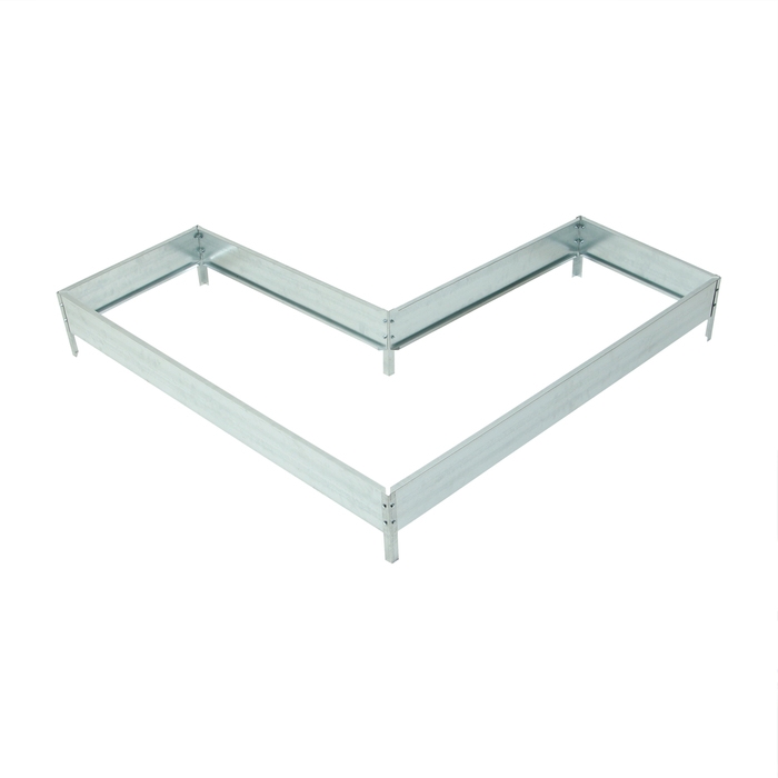 Грядка оцинкованная, Г-образная, 152 × 60 × 15 см, Greengo