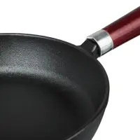 VETTA Сковорода чугун, d22х5см, деревянная ручка, индукция