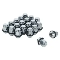 Гайка колесная M12x1,5x33, конус с пластиковой шайбой, ключ 21, закрытая, хром для а/м KIA