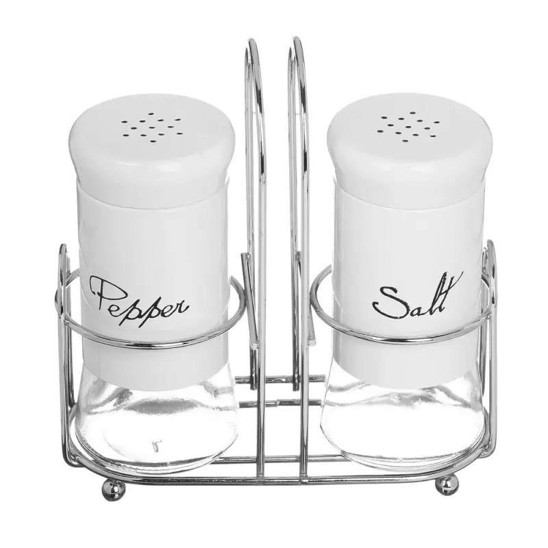 VETTA Набор солонок 2шт с подставкой, нерж.сталь, стекло