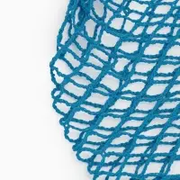 Набор 2 шт.: сумка-авоська плетёная, клетка 1.5 см, синяя