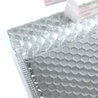 Пакет воздушно-пузырчатый, с клапаном и клеевым слоем, 25×30+4 см, п/э, 3 слоя, металлизированный