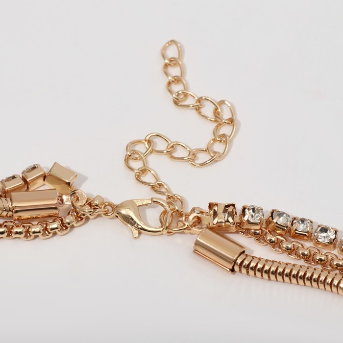 Кулон «Цепь» вдохновение, 3 нити, цвет золото, 57 см