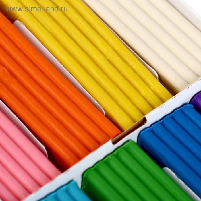 Пластилин 12 цветов 240 г Пластилин 12 цветов 240 г "Школа творчества"
