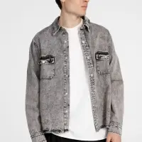 Куртка джинсовая O3, серая, размер XL/XXL