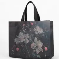 Сумка хозяйственная &laquo;Букет&raquo;, без застёжки, 32&times;10&times;26 см, чёрная