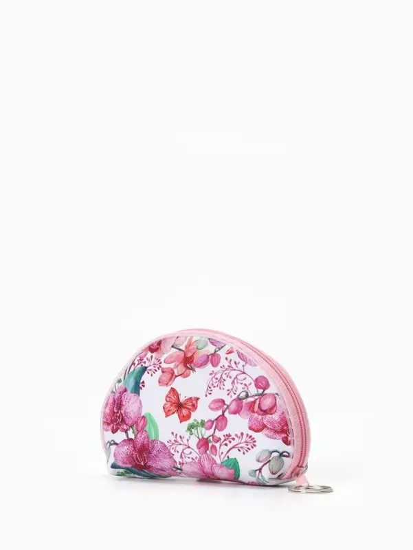 Кошелёк-монетница на молнии, 13.5&times;3.5&times;9 см, с принтом, МИКС