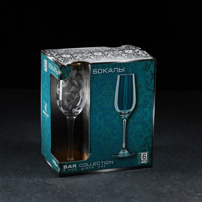 Набор бокалов «Весна», стеклянный, 210 мл, 6 шт Набор бокалов «Весна», стеклянный, 210 мл, 6 шт