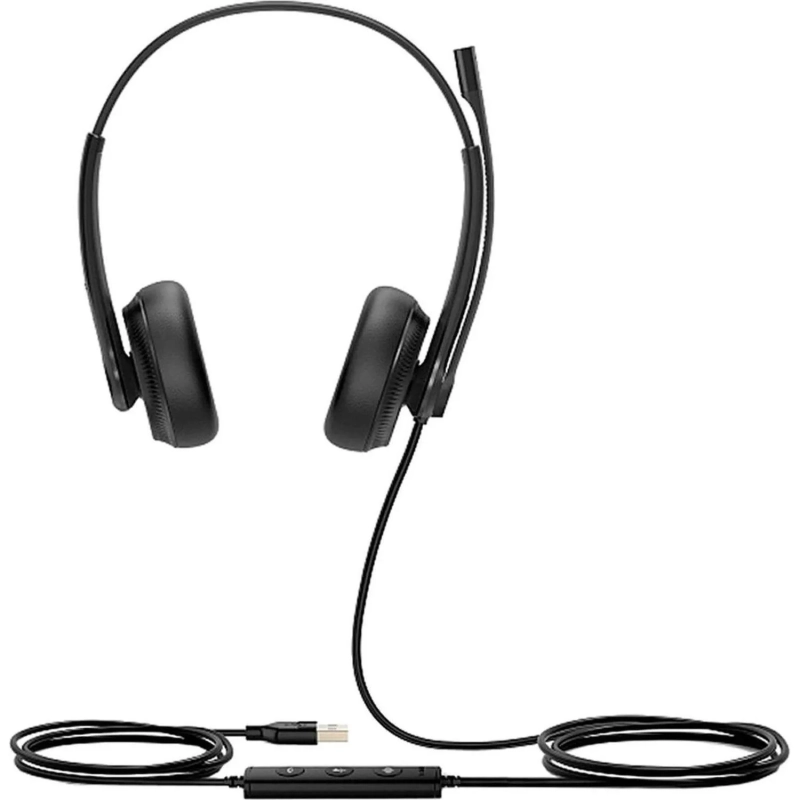 Гарнитура головная Yealink UH34 Dual UC Дуо, Проводная, HD звук, USB, шт