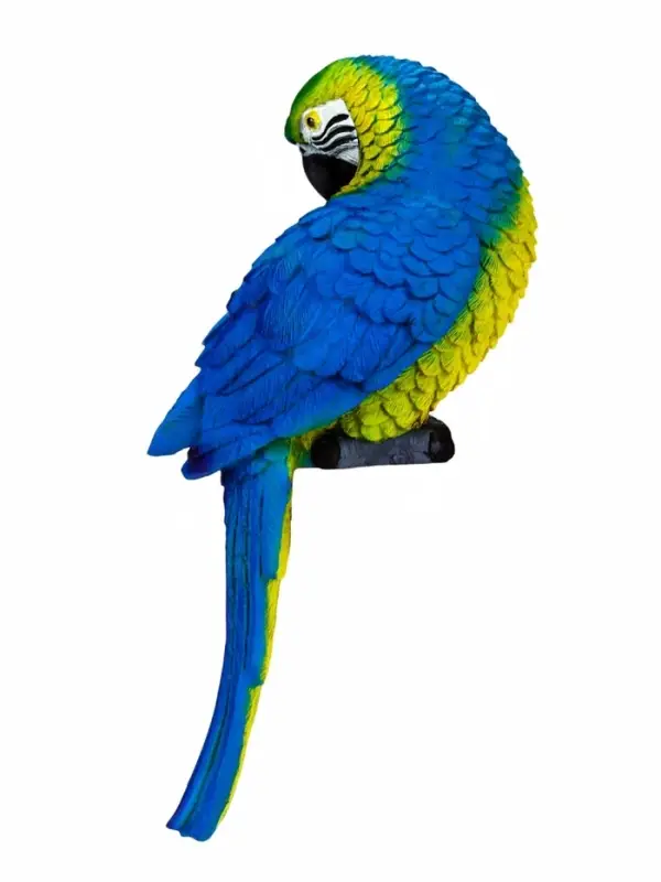 Садовая фигура из полистоуна &laquo;Синий ара&raquo;, подвесная, 9&times;6&times;20 см