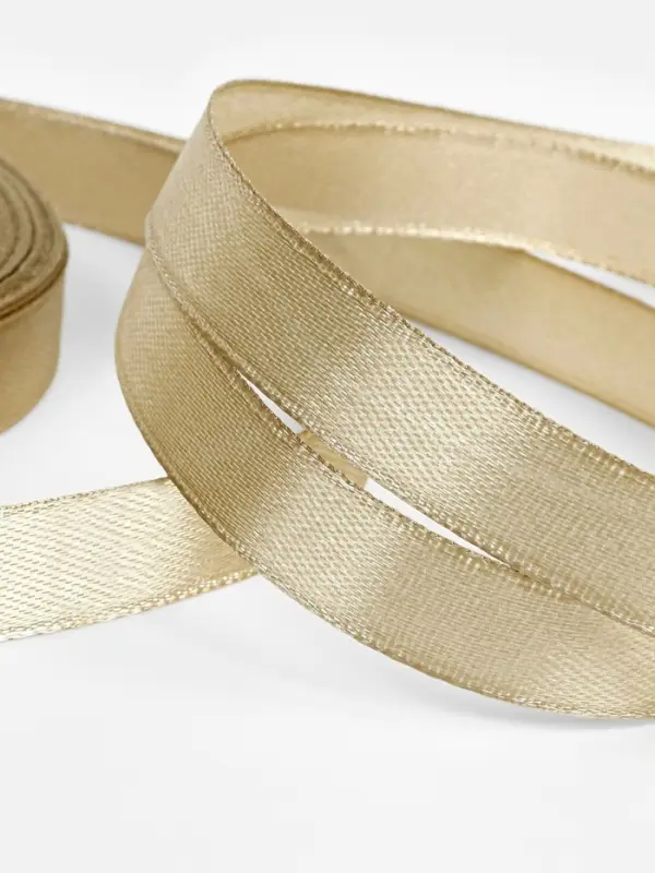 Лента атласная, 12 мм, 23±1 м, тёмно-кремовая Лента атласная, 12 мм, 23±1 м, тёмно-кремовая