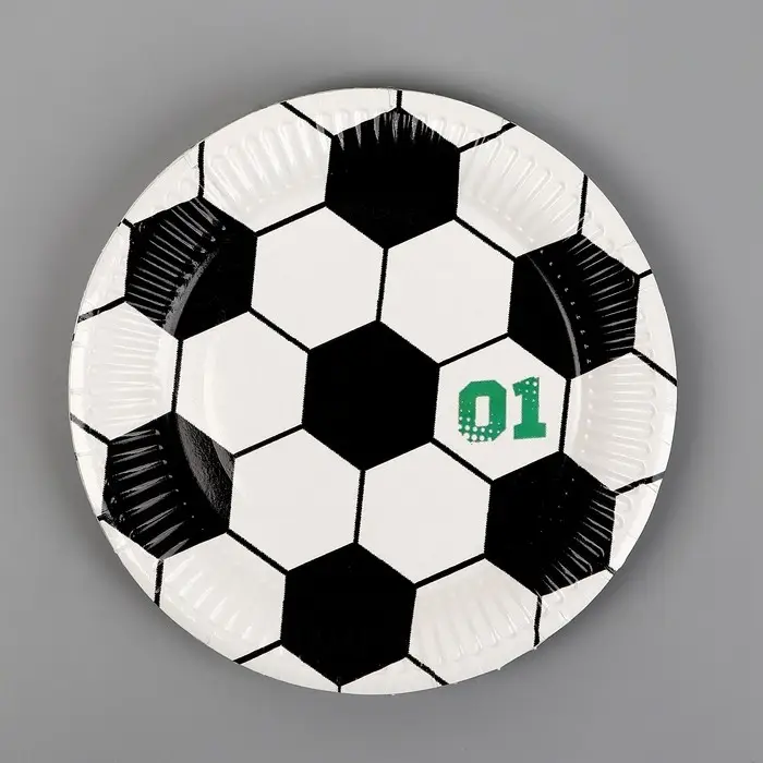 Тарелка одноразовая бумажная «Футбол» Тарелка одноразовая бумажная «Футбол»