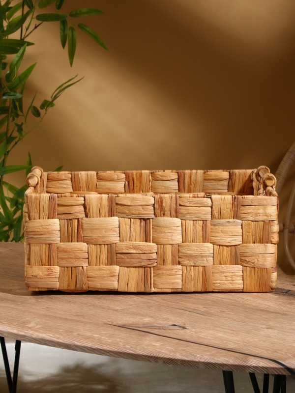 Корзина плетеная 46х31х20 см, водный гиацинт