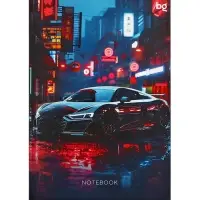 Блокнот А6, 64 листа в клетку Sportcar, твёрдая обложка, матовая ламинация, выборочный лак