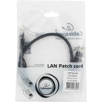 Патч-корд UTP Cablexpert PP12-0.5M/BK кат.5e, 0.5м, черный