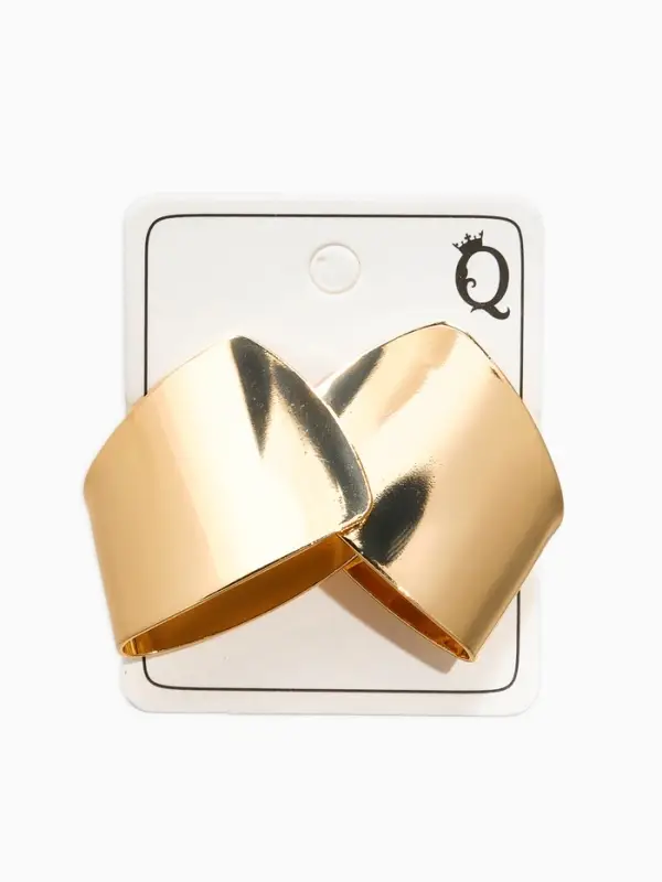 Серьги металл &laquo;Геометрия&raquo;, заворот, цвет золото