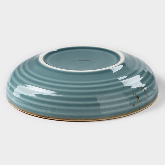 Тарелка фарфоровая глубокая Magistro «Церера», 700 мл, d=18,5 см, цвет голубой Тарелка фарфоровая глубокая Magistro «Церера», 700 мл, d=18,5 см, цвет голубой