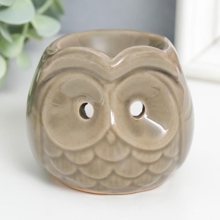 Аромалампа керамика  Аромалампа керамика "Совёнок" под шамот МИКС 6,7х7,5х7,5 см