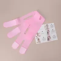 Маска для коррекции овала лица, на липучке, 60.5&times;10 см, в коробке, розовая