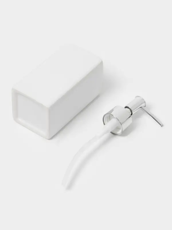 Аксессуары для ванной &laquo;Лодж&raquo;, 3 предмета: мыльница, дозатор для мыла 350 мл, стакан, белые