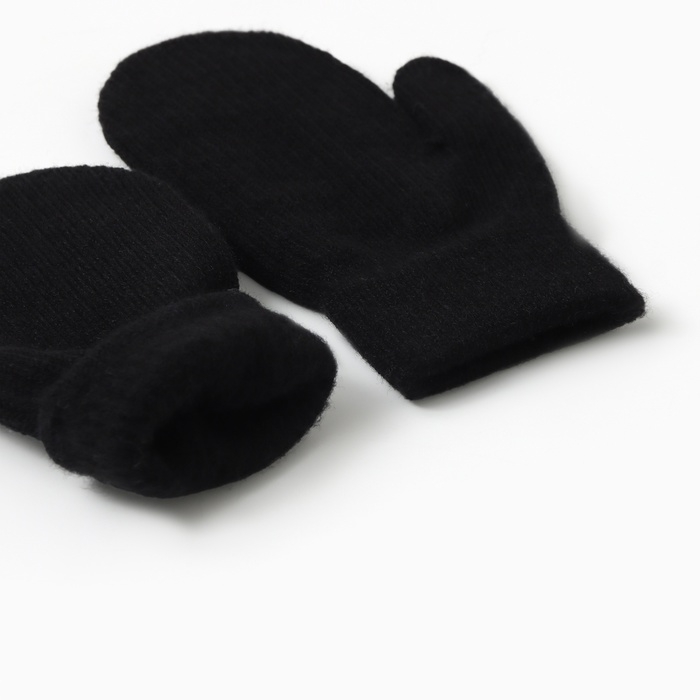 Варежки детские MINAKU, цвет черный, 18 см Варежки детские MINAKU, цвет черный, 18 см