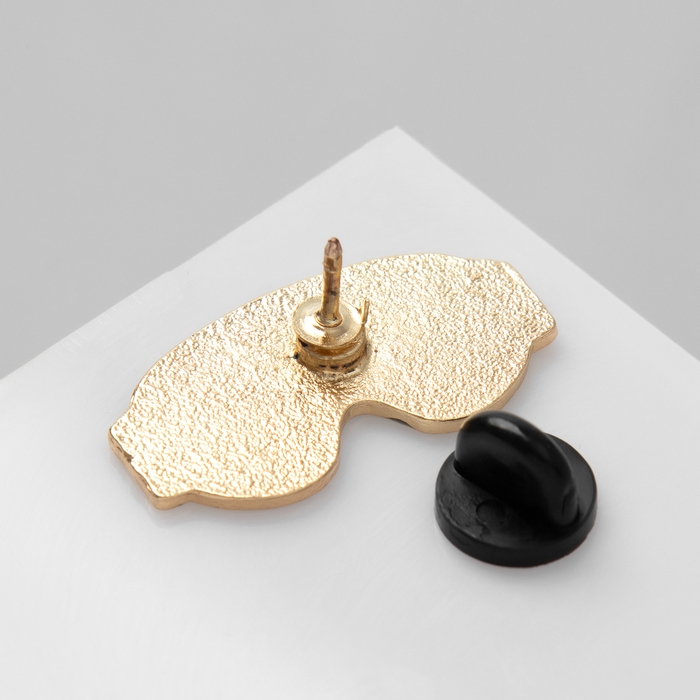 Значок Значок "Очки сноубордиста" виды, цветной в золоте