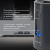 Чайник HYK-G4508 1,5л 1700Вт серый (стекло)