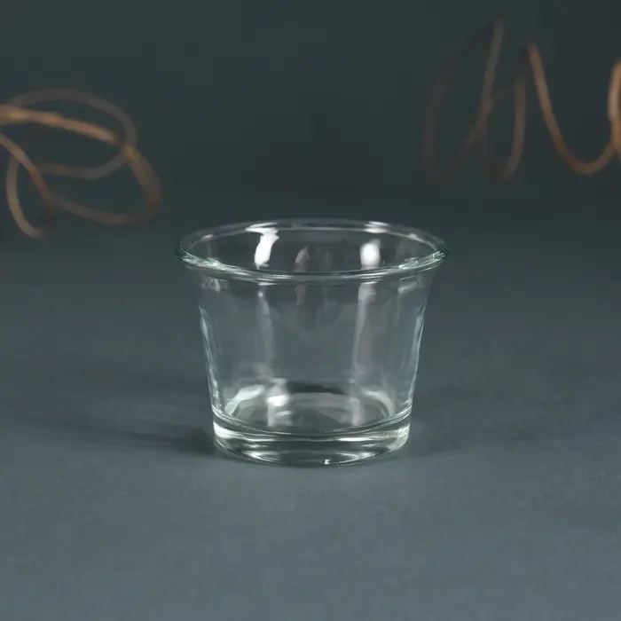 Стеклянный подсвечник на 1 свечу &laquo;Стаканчик&raquo;, прозрачный, 4.5&times;6&times;6 см