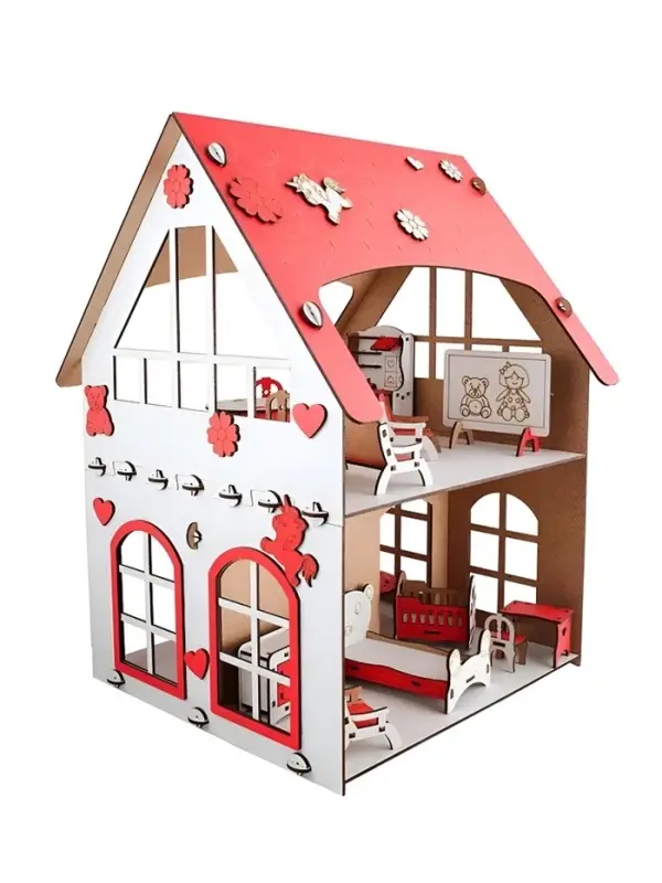 Кукольный домик &laquo;Машенька&raquo;, 16 элементов, декор и мебель в комплекте