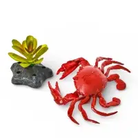 Набор декора для аквариума "Краб и трава"