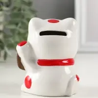 Копилка керамика "Манэки-нэко - иероглиф удача" розовый 7,2х8,3х10 см Копилка керамика "Манэки-нэко - иероглиф удача" розовый 7,2х8,3х10 см