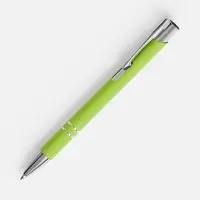 Ручка шариковая Keskus Soft Touch в футляре, зеленое яблоко
