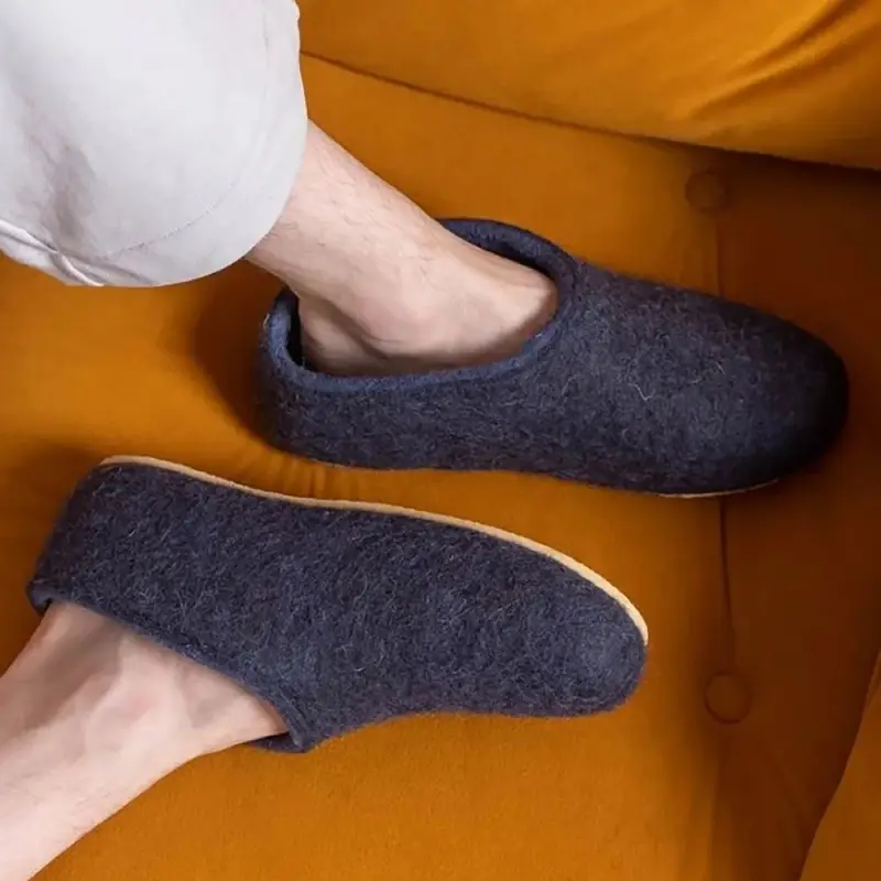 Домашние валенки Cant, темно-синие (клякса), размер 35 Домашние валенки Cant, темно-синие (клякса), размер 35