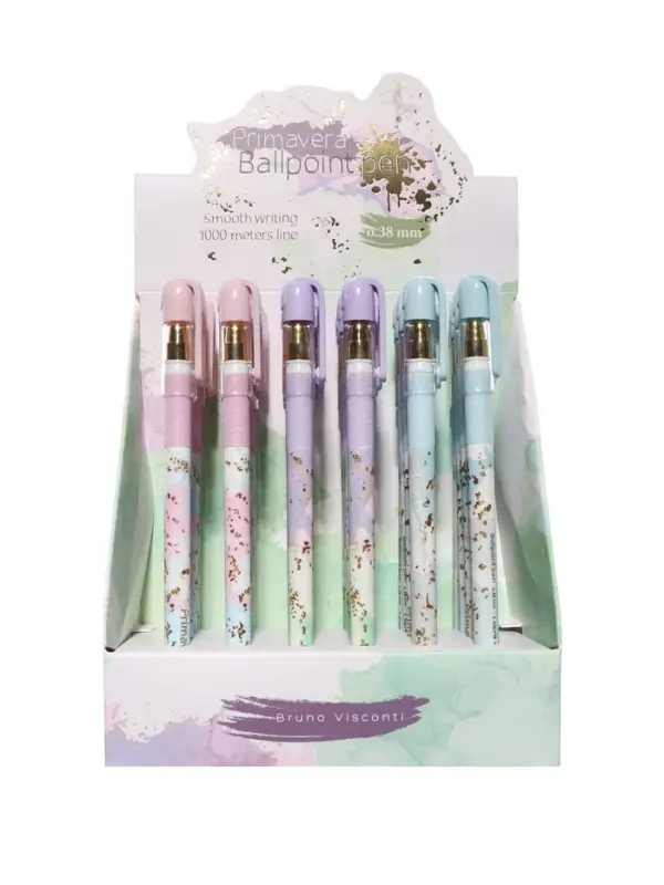 Ручка шариковая BrunoVisconti. Primavera 0.38мм, стерж/син, МИКС Ручка шариковая BrunoVisconti. Primavera 0.38мм, стерж/син, МИКС