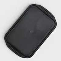 Поднос для подачи с ручками Magistro &laquo;Фьюжен Вуд&raquo;, прямоугольный, 37.5&times;24&times;2.5 см, пластик, чёрный