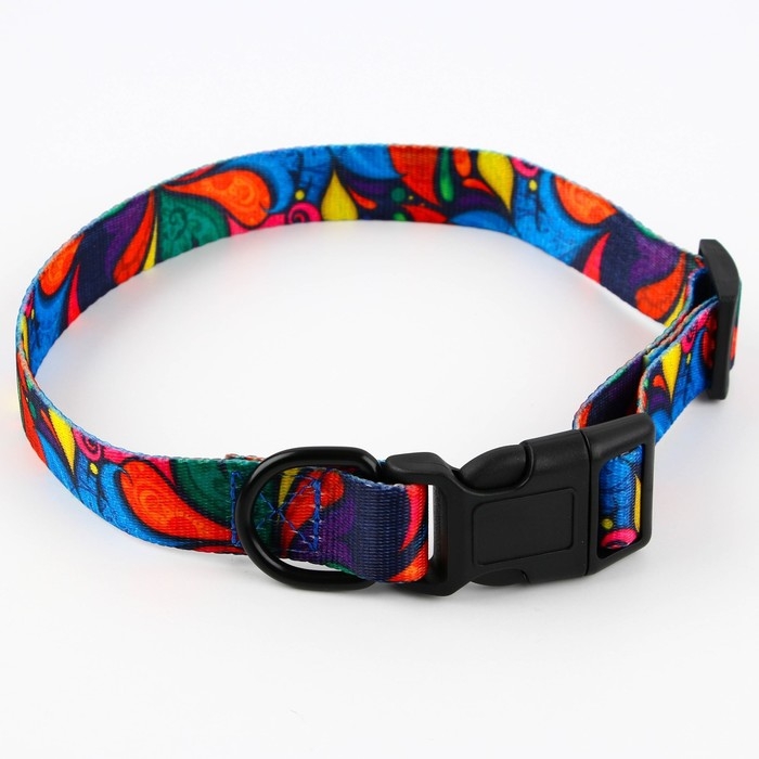 Ошейник «Невозможно слиться с улицей», застёжка - фастекс, 2.5 см, 40-55 см Ошейник «Невозможно слиться с улицей», застёжка - фастекс, 2.5 см, 40-55 см