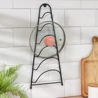 Подставка для крышек подвесная, 19.5&times;9&times;46 см, чёрная