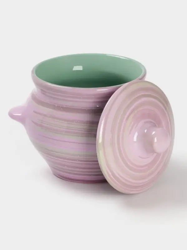 Горшочек для запекания Борисовская керамика &laquo;Лаванда&raquo;, 500 мл, 10&times;10.5 см, сиреневый