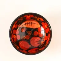 Солонка &laquo;Каравай&raquo;, 7.5&times;3 см, хохлома, дерево