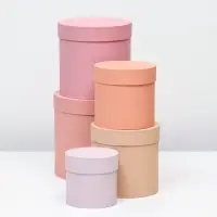 Набор круглых коробок 5 в 1 &laquo;Рассвет&raquo; 23&times;23&times;23 - 14&times;14&times;14 см