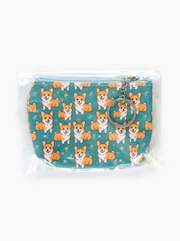 Кошелёк детский &laquo;Корги&raquo;, монетница, на молнии 10.5&times;2.5&times;8 см, МИКС