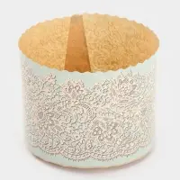 Набор бумажных форм для кулича "Кружева голубые", 110х85 мм, 10 шт