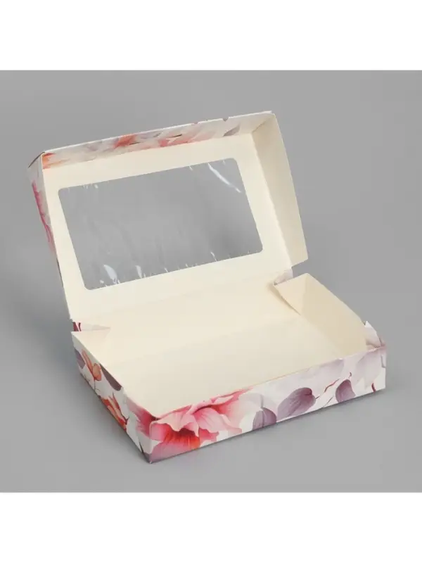 Кондитерская упаковка, коробка с ламинацией &laquo;Для тебя цветы&raquo;, 20&times;12&times;4 см