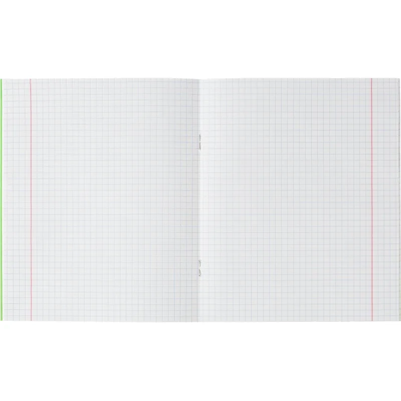 Тетрадь в зеленом офсете  18л.,  клетка, штука, внутр.блок 100% белизна