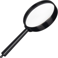 Лупа Attache, увеличение х5, диаметр 80мм, цв.черный, карт/кор.