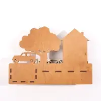 Ключница настенная "Дом там, где тебя ждут" 4 крючка, 34,5х24х5,5 см
